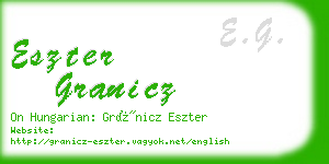 eszter granicz business card